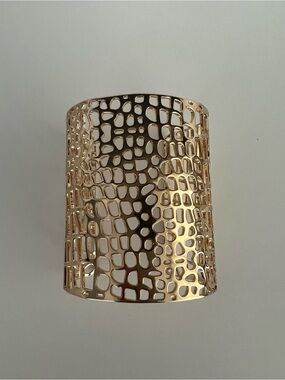 BCBGMaxAzria Gold Cutout Cuff Bracelet